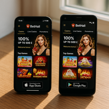 BetHall Casino - Progressive Web App - iOS und Android