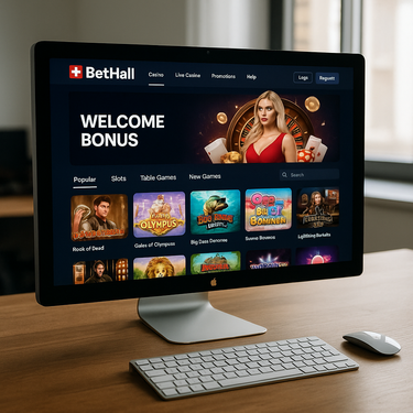 BetHall Casino - Desktop Interface - Modernes Design